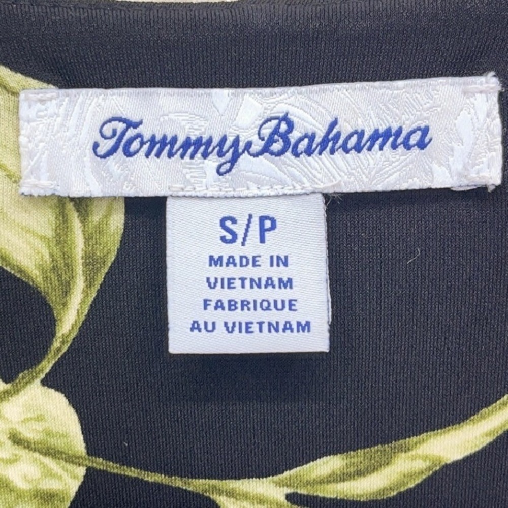 Tommy Bahama Black Floral Twist Front Maxi Dress S Sleeveless V-Neck Tropical - Picture 7 of 9